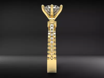 Women solitaire ring  3D print model