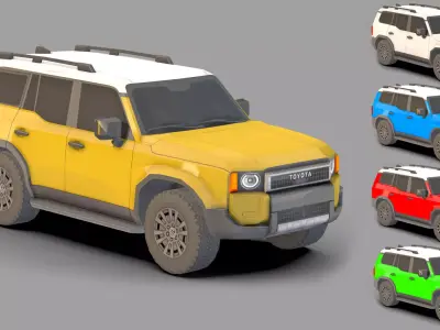  3D Toyota Land Cruiser Low-poly 3D model