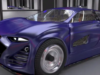 Concept Car 3D model by Round-Square - Rigged