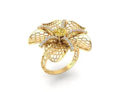 Elegant Floral Jewelry Set for Women  942 3D print model