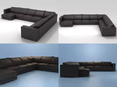 Budapest sofa 01 3D model