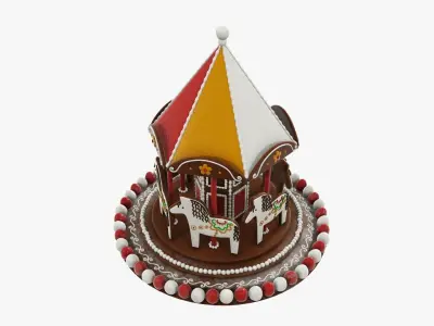 Christmas carousel cookie 3D model