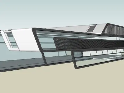 car showroom contemporary 3dsketchup model 3D model