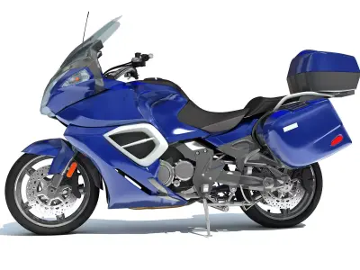 Blue Motorcycle 3D Models 3D model