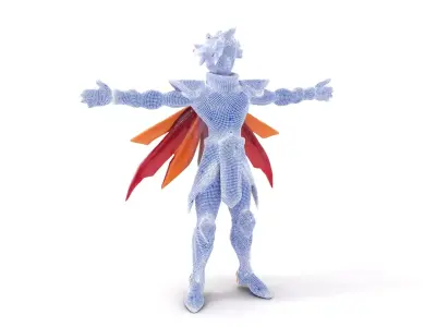 Heroic Outfit Character Model Pack with Vibrant Details Low-poly 3D model