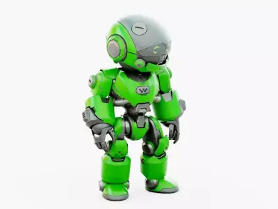ROBO ZERO-A  Rigged for Unreal Engine - Unity - MIXAMO 3D model