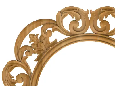 Carved picture frame STL 3D model 53