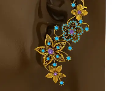 3d printable earrings 3D print model
