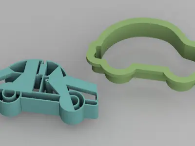Schematic car cookie cutter 3D print model