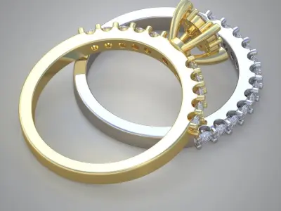 Diamond ring 0515 3D printable model12 Free 3D print model