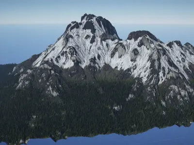 Mountains landscape terrain game engine ready Low-poly LOD Low-poly 3D model