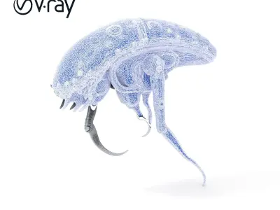 Futuristic Alien Drone Model Pack Low-poly 3D model