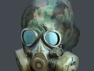 Helmet 3d model military combat Military Low-poly Low-poly 3D model 88