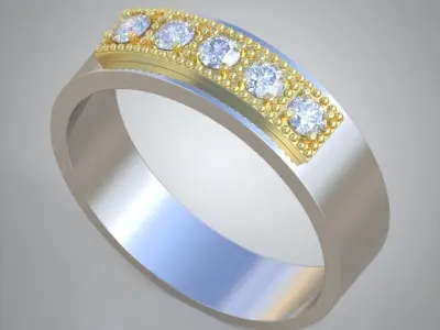 Diamond ring 0468 3D printable model  Free 3D print model