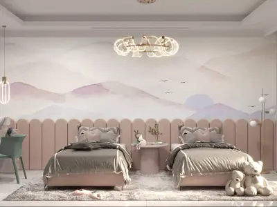 Modern Children Bedroom By Dvel 3D model