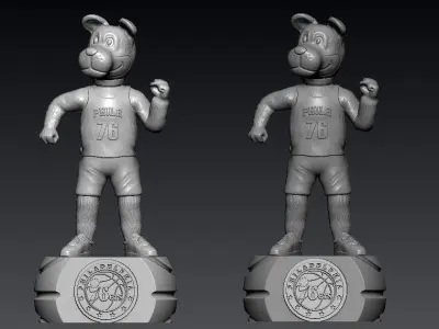 NBA - PHILADELPHIA 76ERS BASKETBALL MASCOT STATUE - 3D PRINT 3D print model