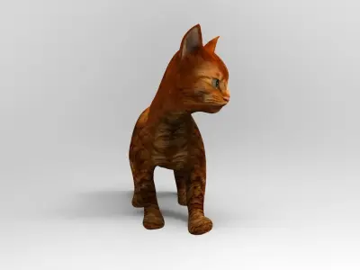 Cute Cat Rigged Low-poly 3D model buy