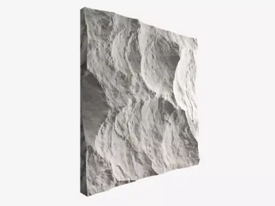 461-RockPanel piece of rock on wall 3D model