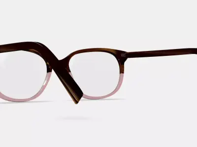 Laurel Eyeglasses in Tea Rose Fade 3D model