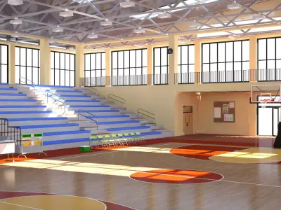 High School Gymnasium 3D model