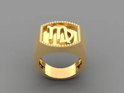 Virgo Ring Version 2 For Print STL 3D print model