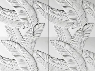 Panel wall feathers 3D model