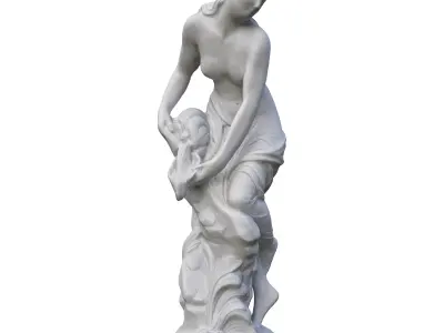 Sculpture Antique Woman Low-poly 3D model