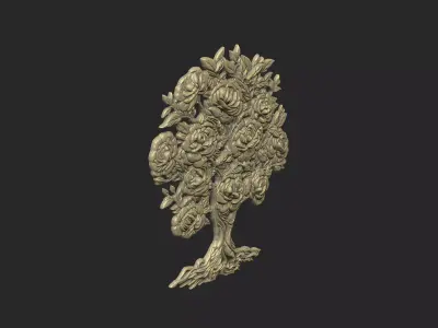 rose tree life old immortal royal culture idea floral  3D print model