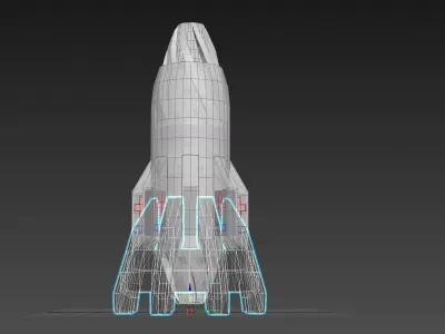 Inverted Electric Rocket Engine - Ionized Rocket Hull - Concept 3D model