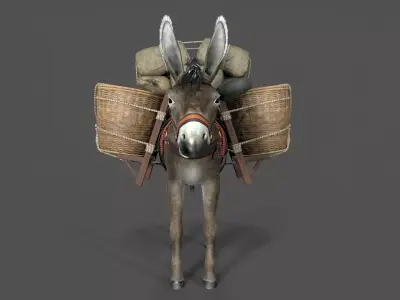 donkey Low-poly 3D model