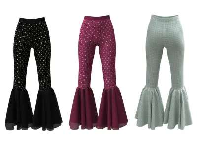 collection 6 pants harem 3D Model Pack