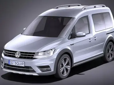 Volkswagen Caddy Alltrack 2018 VRAY 3D model