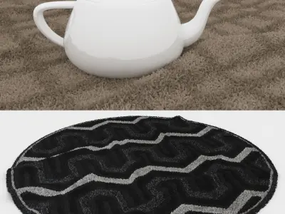 Round Rug Set 122 3D model