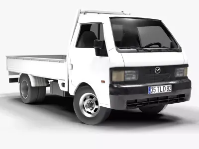 Mazda E 2200 Pickup Truck Low-poly 3D model