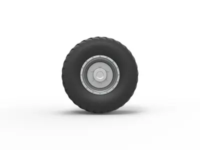 Wheel from Pulling truck 2 Scale 1 to 25 3D print model