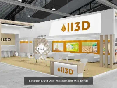 Two Side Open Exhibition Booth Collection  Vray