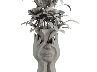 Human Face Bouquet V1 3D model