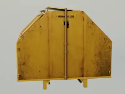 BigTrashCan-LowPoly dktr bin Free low-poly 3D model