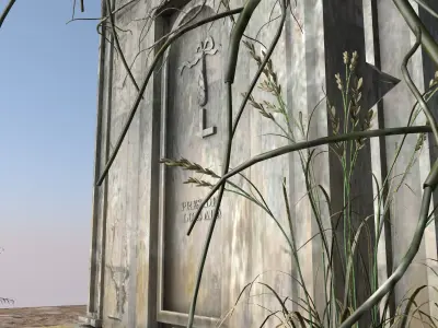 Cemetery 3d model Low-poly 3D model