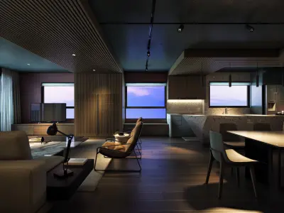 AQUAN Livingroom Interior 3D model