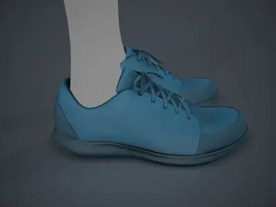 Blue Shoes Style 1  Low-poly 3D model