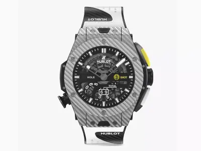 Hublot Big Bang Unico 45mm Golf Silver Luxury Watch 3D model