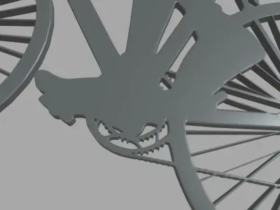 Bike Key Ring Chain 01 Low-poly 3D model