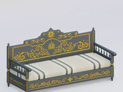 Vintage Arabic Sofa 3D model