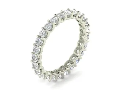 U Shaped Eternity Ring 2 point 6 mm stone size swiss 19 and EU59 3D print model