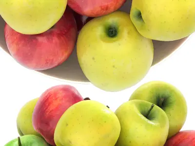 bowls of fruits collection 07 3D model