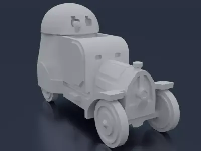 Austro-Daimler Panzerautomobil 3D print model