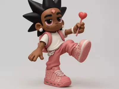 Lil Uzi Vert Nike Uptempo Cartoon 2 toy 3D print model