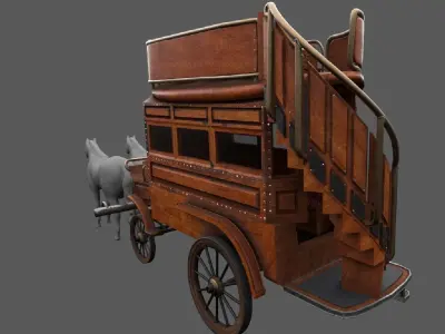 luxury duble deck bus cca1890 3D model