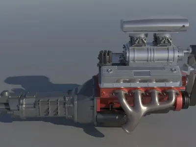 Chevrolet Big Block 454 Supercharger 3D print model